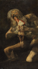 Saturn devouring his children,Francisco Goya,60x33cm