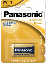 9V Panasonic Alkaline Batteri