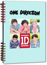 One Direction 5 Headshots Wirebound Notebook