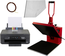 Clam Heat Press 38 x 38cm & Printer With Cartridges