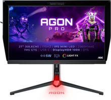 AOC Gaming AG274QXM - AGON4-sarja - LED-näyttö - pelaaminen - 68,6 cm (27") - 2560 x 1440 QHD @ 170 Hz - IPS - 600 cd/m² - 1000:1 - DisplayHDR 1000 -