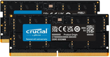 Crucial - DDR5 - sarja - 96 GB: 2 x 48 GB - SO DIMM 262-PIN - 5600 MHz / PC5-44800 - CL46 - 1,1 V - on-die ECC - musta