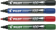 Pilot SCA-100-SET4, Black, Bullet tip, Black, Fine, 4.5 mm, Cardboard, Glass, Metal, Plastic, Wood