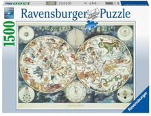 Ravensburger: World Map Of Fantastic Beasts 1500 Palaa