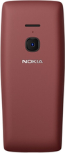 Nokia 8210 4G - 4G-puhelin - dual-SIM - RAM 48 MB / Intern hukommelse 128 MB - microSD-korttipaikka - 320 x 240 pikseliä - takakamera 0,3 MP - rød