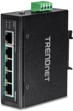 Trendnet TI-PE50, Hallitsematon, Fast Ethernet (10/100), Täysin kaksipuolinen, Power over Ethernet -tuki, Seinäkiinnitteinen
