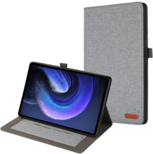 For Xiaomi Pad 6 / Pad 6 Pro Fabric Leather Tablet Case(Grey)