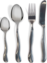 Cutlery Waverly 16 Pcs/Set Home Tableware Cutlery Cutlery Set Sølv Byon*Betinget Tilbud