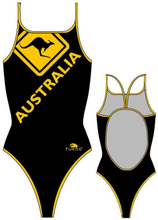 Turbo Australia Kangaroo Signal -uimapuku Musta 4XL Nainen
