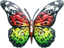 Art 3D Butterfly Seinään ripustettava sisustus Puutarhapihan kotikoriste - punainen-