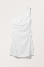 One-shoulder Gathered Midi Dress - White
