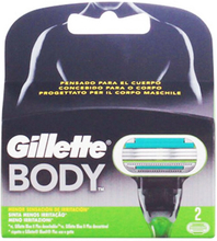 Vaihtopartaterä Body Gillette Body (2 uds) (2 osaa)