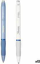 Gel pen Sharpie S-Gel White Blue 0,7 mm (12 Units)