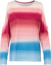 Cold-shoulder-tröja med färgövergång