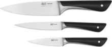 Jamie Oliver Knife Set 3Pc Home Kitchen Knives & Accessories Knife Sets Silver Jamie Oliver Tefal
