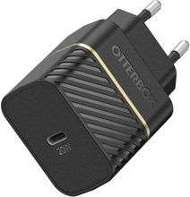 OtterBox - Virtalähdeadapteri - propack - 20 Watt - 3 A - Apple Fast Charge, Fast Charge, PD 3.0 (24-nastainen USB-C) - musta