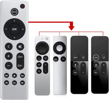 For Apple TV Remote Control 4K / HD A2169 A1842 A1625 Without Voice(Silver)