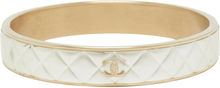 Pre-eide Chanel CC Composite Gold Tone Bangle armbånd