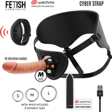 Strap-on dildo Fetish Submissive Cyber strap con orologio watchme e bullet vibrante M
