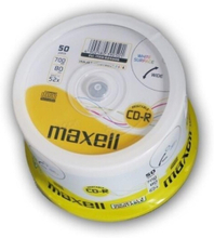 Maxell - 50 x CD-R - 700 MB (80 min) 52x - tulostettava pinta - kara - kela