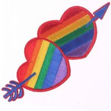 Pride - patch a cuore con bandiera lgbt