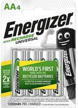 Energizer batteria ricaricabile universale hr6 aa 1300mah 4 unità
