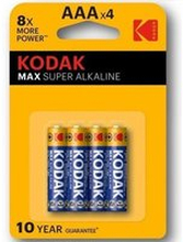 Batteria kodak max super alcalina aaa lr03 blister * 4