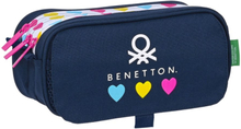 Triple Carry-all Benetton Love Navy Blue (21,5 x 10 x 8 cm)