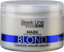 Sleek Line Blond Mask silkkinaamio vaaleille hiuksille antaa platinavärin 250ml