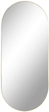 Jersey Spejl Oval - Ovalt spejl med ramme i messing look 35x80 cm