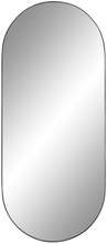 Jersey Spejl Oval - Ovalt spejl med ramme i sort 35x80 cm