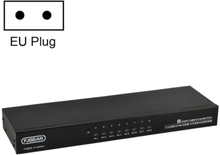 FJGEAR FJ-810UK 8 In 1 Out USB KVM Switcher With Desktop Switch, Plug Type:EU Plug(Black)