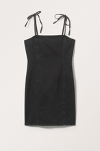 Fitted Mini Denim Dress - Black