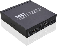 SCART/HD to HD Video Converter Support 720P/1080P Switch PAL/NTSC Switch SCART HD Input HD 3.5mm Audio Coaxial Output EU Plug