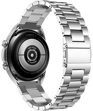 22 mm titanium legering metal urbånd 3 perler flad spænde urrem til Samsung Galaxy Watch3 45 mm / Su