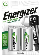 Energizer Uppladdningsbara Ni-MH Batteri C | 1.2 V DC | 2500 mAh | Förladdad | 2-Blister | HR14 | Silver