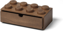 LEGO Skrivbordslåda 8 Trä (Mörkbetsad Ek)