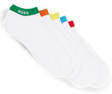 Five-pack of unisex ankle socks with branded cuffs