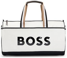 BOSS x Matteo Berrettini Faux-leather holdall with contrast logo