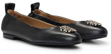 Nappa-leather ballerina pumps with Double B monogram hardware