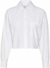 White Gestuz Bernadette Cropped Shirt Klær