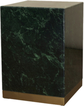 QUEBEC Sidobord – Grön Marmor / Mässing H:57 cm