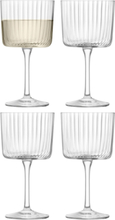 Wine Glass Gio Line 4-Pack Home Tableware Glass Wine Glass White Wine Glasses Nude LSA International