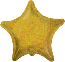 Guldfärgad Holografisk Stjärna Folieballong 56 cm