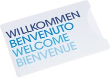 PULSIVA Nyckelkortshållare Welcome kort; 9x6 cm (LxB); Vit/Blå; 100 Styck / Förpackning