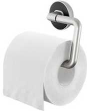 TIGER Cooper toalettpappershållare utan lock i borstat rostfritt stål/svart; 4x10.2x4 cm (LxHxD); Silverfärg/Svart