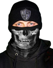 Crow Skull Frost Tech Face Shield / Microfiber Fleece Hals