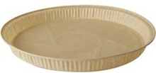 PAPSTAR Bakform Pure rund; 0.835l, 24.6x2.3 cm (ØxH); Brun; Rund; 100 Styck / Förpackning