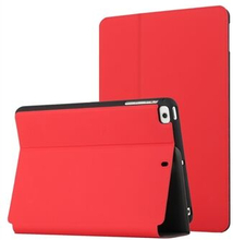 Ensfarvet Stand Design Let Slank Anti-drop Velbeskyttet PU Læder + TPU Tablet Case til iPad mini 4/m