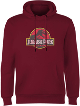 Jurassic Park Logo Vintage Hoodie - Burgundy - S - Burgundy